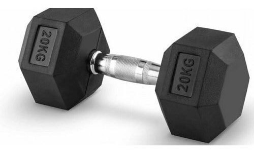 Mancuerna Hexagonal Engomada 20kg Dumbbell Full Fitness