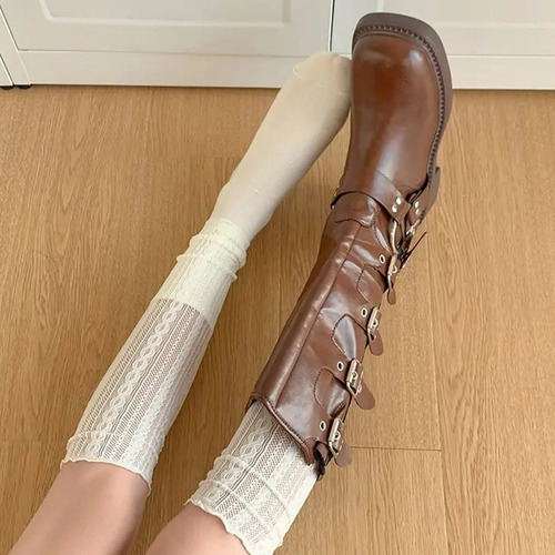 Calcetines Largos De Encaje Para Mujer, Calcetines Hasta La