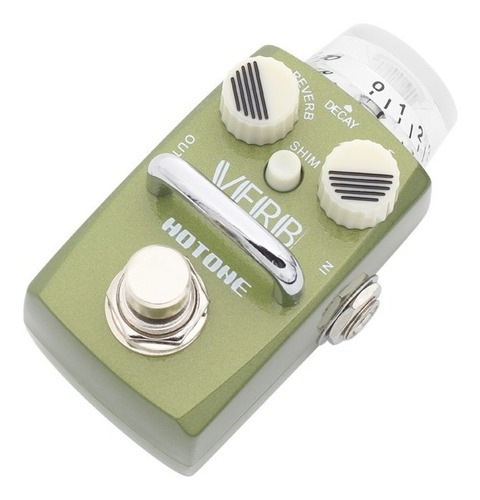 Pedal Hotone Verb Mini Reverb Para Guitarra Color Verde oscuro