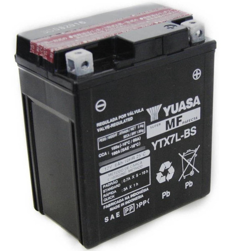 Imagem 1 de 1 de Bateria Yuasa Ytx7l-bs Twister Cb300 Falcon Fazer250 Lander