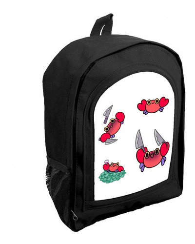 Mochila Negra Infantil Nena Nene Bichos Kawaii Rr21