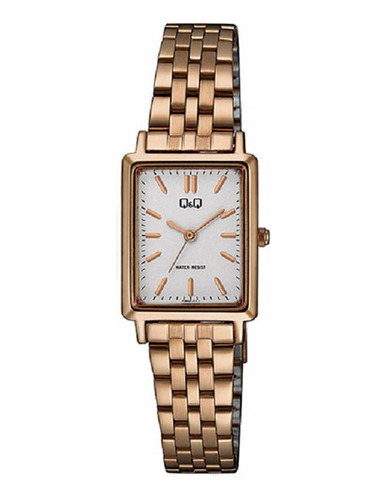 Reloj Q&q By Citizen Qb95j001y Para Mujer Acero Gold 30mts