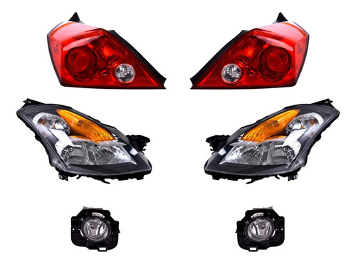 Kit 4 Faros + Calaveras Depo P/ Nissan Altima 2008 A 2009