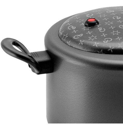 Panela De Pressão Antiaderente 3l Magnific Grafite Panelux Cor Preto