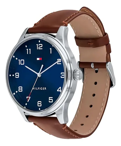 Relógio masculino Tommy Hilfiger Essentials 1791659 de couro marrom - R$ 495