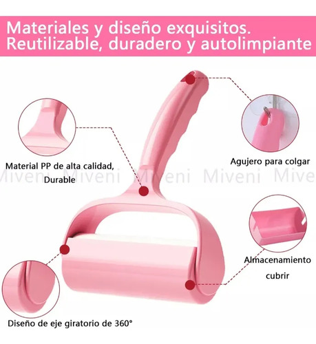Kit 9 Rodillo Quita Pelusa P Removedor De Tas Adhesivo