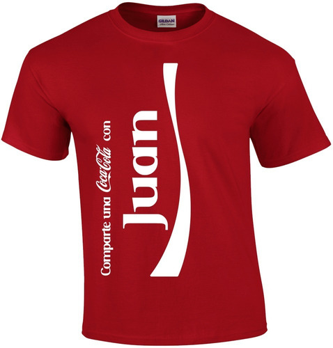 Playera Personalizada Con Tu Nombre Campaña Coca Cola Roja 