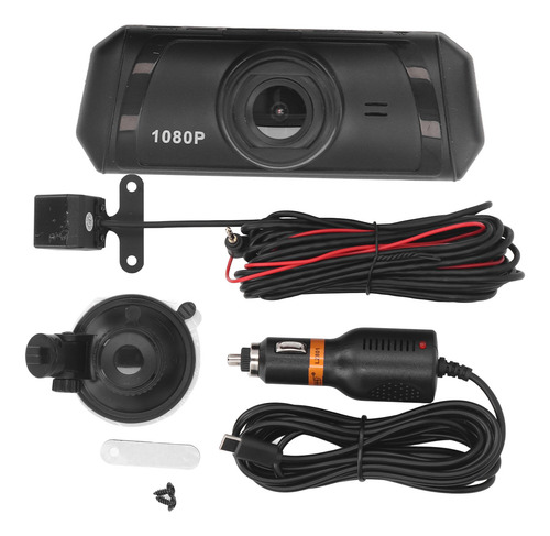 Cámara Dash Cam 1080p Hd Ultra Gran Angular Con Doble Lente