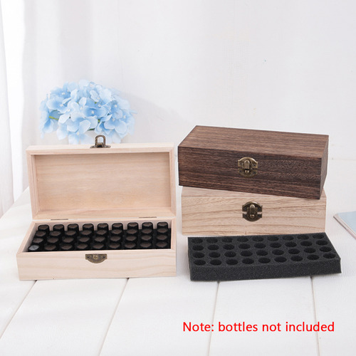Caja De Aceite Esencial De Madera Con 36 Ranuras Para Almace