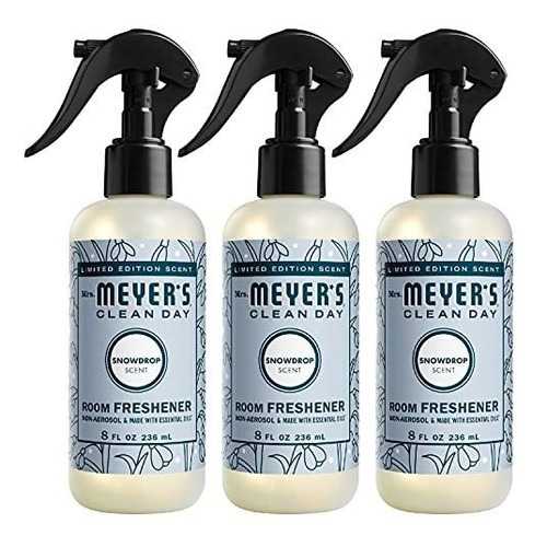 Ambientador Mrs. Meyer's Snowdrop 8 Oz - Pack 3