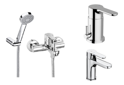 Combo Griferia Lavatorio Bidet Ducha Roca L20 Exterior