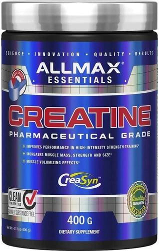 Creatina Monohidratada Allmax 400 Gramos 80 Servicios