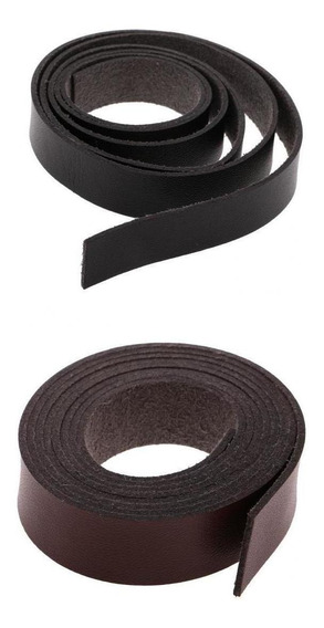 DonDon Cinta de cuero negro DIY Rollo de 15 metro 2 mm de ancho 