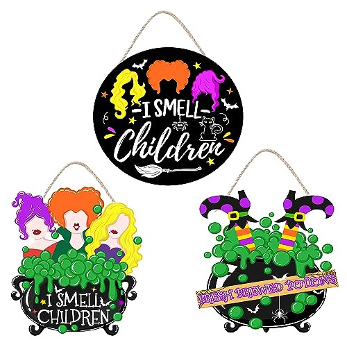 3 Carteles De Puerta Halloween Diseño  Huelo Niños 