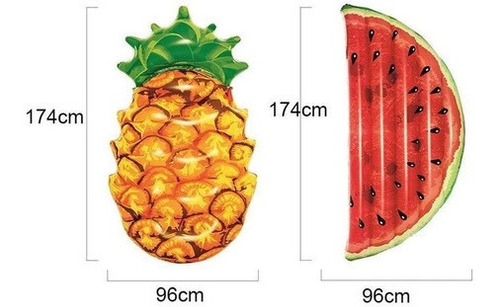 Imagen 3 de 6 de Colchoneta Inflable Ananá O Sandia 43159 Original Bestway