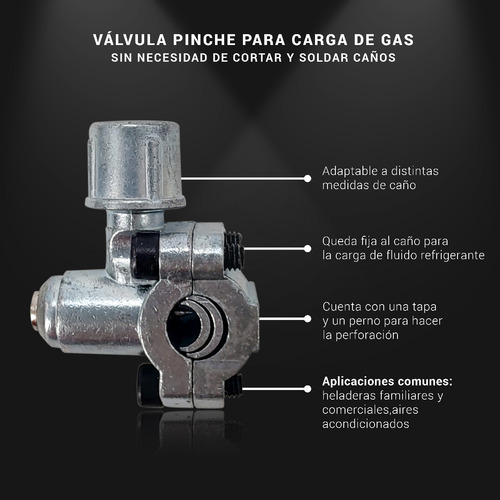 Válvula Pinche Refrigeracion 1/4 5/16 3/8 X5 Unidades Cts