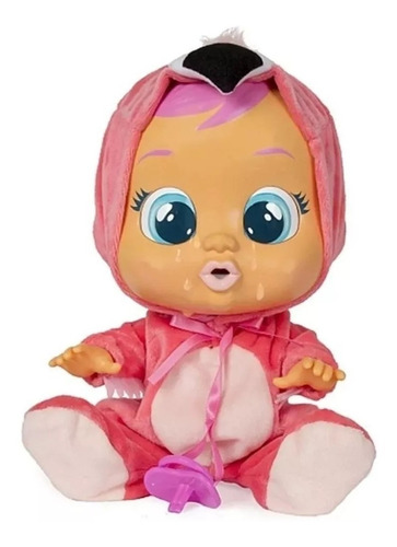 Boneca Cry Babies Flamy Bebê Chupeta Lagrima Multikids Br121