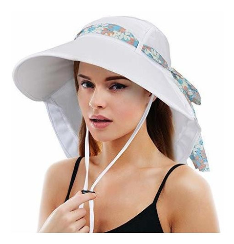 Sombrero De Senderismo Mujer Con Solapa Cuello Upf 50+