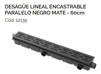 Desague Lineal Encastrable Paralelo Negro-mate 12135 Ideal
