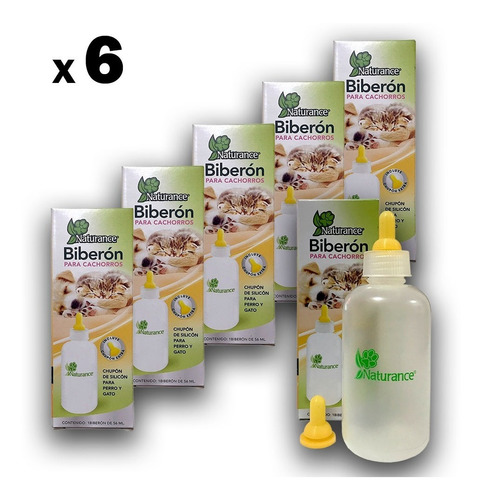 Biberon Para Cachorro 6 Pzs Mamila Perros Mascotas 56ml Gato