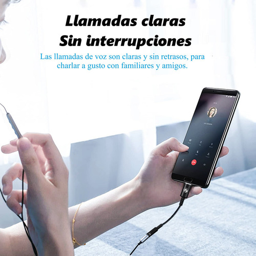 Adaptador Audio Usb C A Audifonos 3.5 Mm, Techwolf Cable De Audio Tipo C A 3,5 Mm Chip Dac Convertidor De Auriculares Auxiliar Tipo C De 3,5mm Color Negro