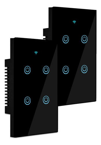 Conmutador Inteligente Pared Nexio 4 Botones Two Pack Wifi