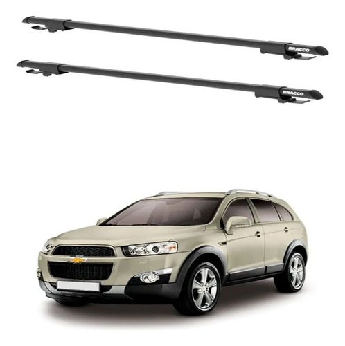 Barras Porta Equipajes Negras Chevrolet Captiva 16+ C/barand