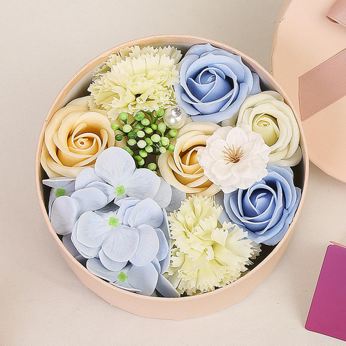 Jabón De Baño De Flores De Rosas Perfumadas, Jabón Azul