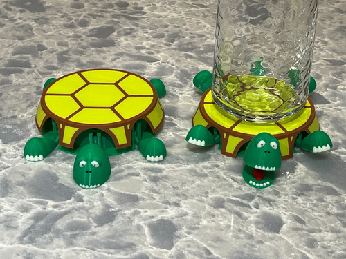 Tortugas Porta Vasos 2 Chicos Y 1 Grande Verde Claro
