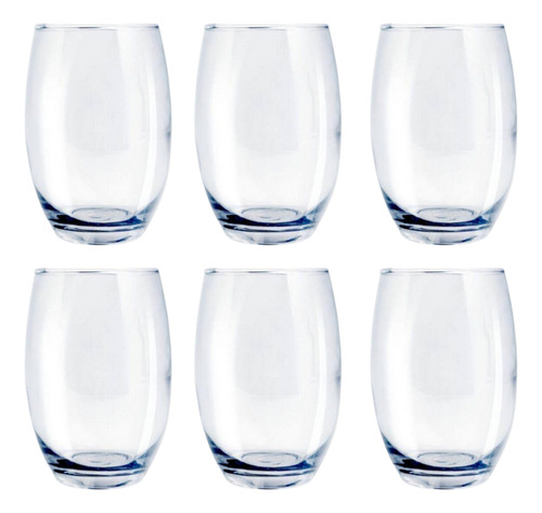 Conjunto De 6 Copos Califórnia 450ml Praticasa Cor Transparente