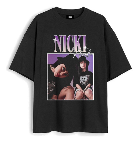 Nicki Nicole Remera Oversize - 90´´s Hip Hop Trap - Remeron