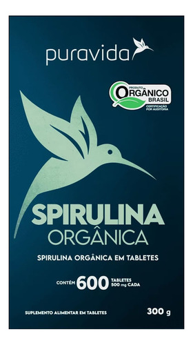 Spirulina Orgânica Puravida 600 tabletes