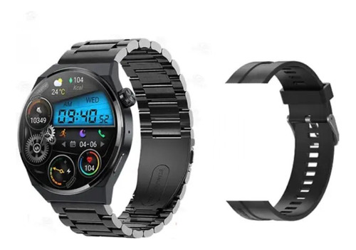 Smartwatch Hombre Reloj Inteligente Acero Inoxidable Negra