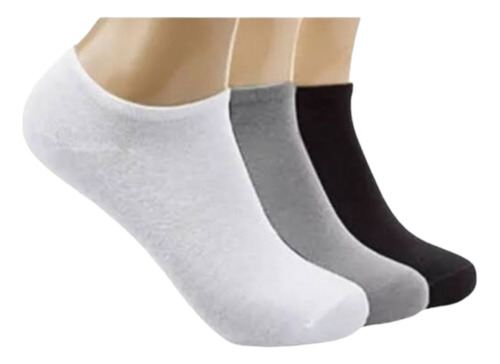 Tin 24pz Hombre Paquete Calcetín Corto Tines Blanco Gris