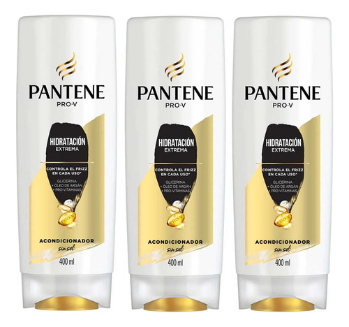3 Acondicionador Pantene Pro-v Hidratación Extrema 400ml