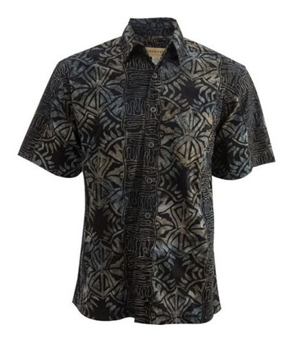 Camisa Hawaiana Tropical Del Batik Hawaiano Del Bosque Por J