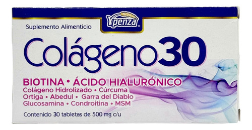 Colageno Hidrolizado Biotina Ácido Hialurónico 30 Tabs Ypenz