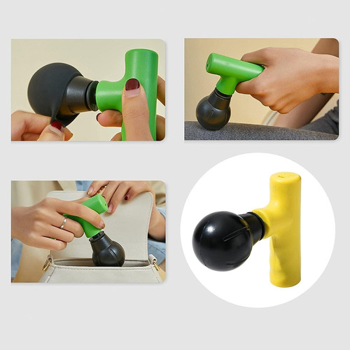 Mini Pistola Masajeadora Facial Muscular Portátil Recargable Negro