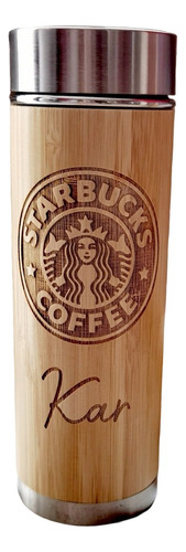 Termo De Bamboo Personalizado 450 Ml