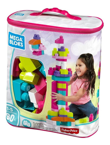 Mega Blocks Fisher Price Bolsa Grande De Construcción 80 Pza