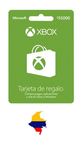 Tarjeta Regalo Xbox $55.000 Región Colombia Gift Card
