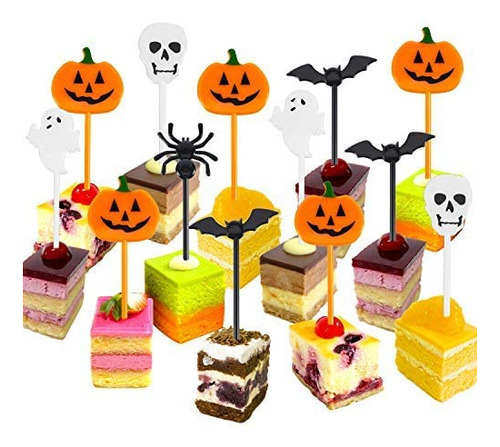 Tatuo Plastic Halloween Picks Halloween Cupcake Topper Picks