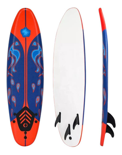 Softboard / Tabla De Surf / Playa + Leash Y 3 Quillas