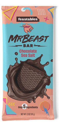Mr Beast Chocolate Sea Salt Bar Feastable 60 Gr Import