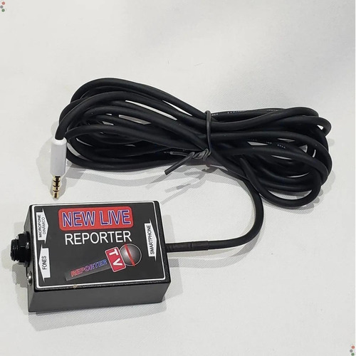 Interface Audio Reporter New Live Entrevistas Mic P/ Celular Cor Preto