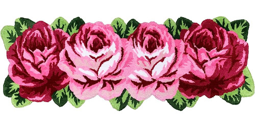 Abreeze Rose Ruuner Alfombra Rosa Alfombra Floral Chicas Dor