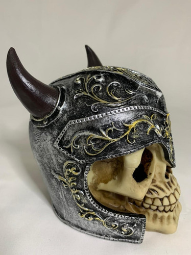 Cabeça Caveira Crânio Resina Soldado Romano Viking