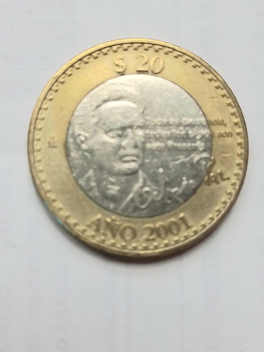 Moneda $ 20.00 Octavio Paz 2001