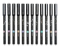 Comprar 12 Plumas Borrables Plumas Signos Del Zodiaco Tinta Negra