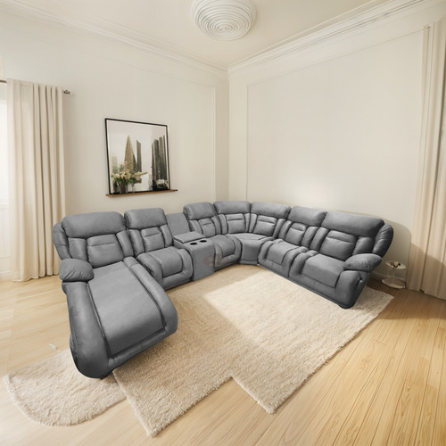 Sala Modular Esquinera Con 3 Reclinables Mod. Hermes